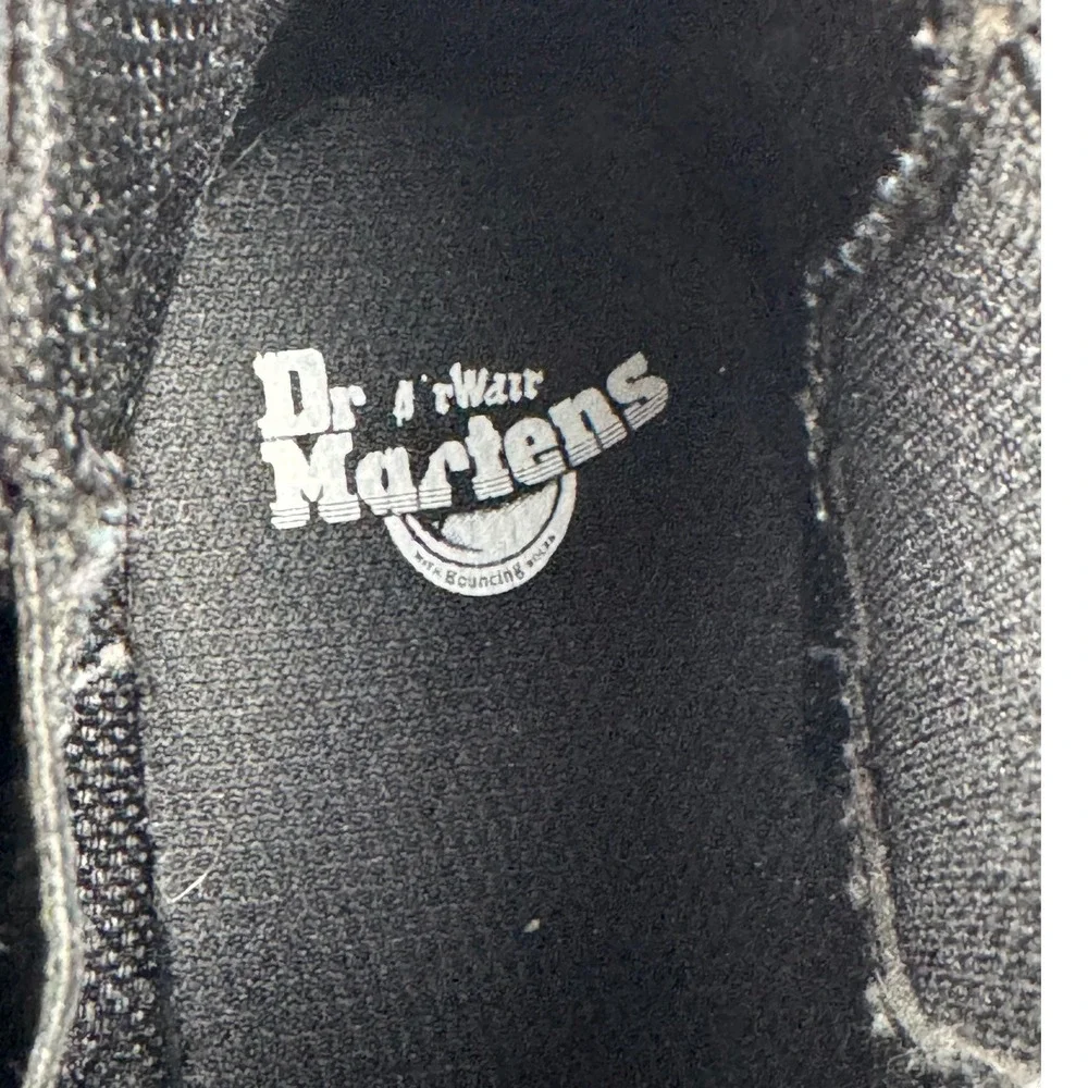 Dr. Martens 2976 J Chelsea Boots Kids Size 3 Black Leather Side Zip
